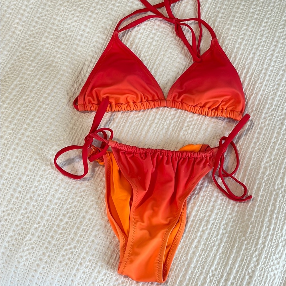 Target Red and Orange Bikini Set Size Small NWOT